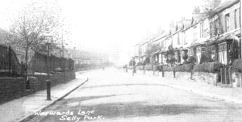View up Warwards Lane 1929